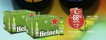 Géant Casino Heineken bière blonde 5% vol. offre