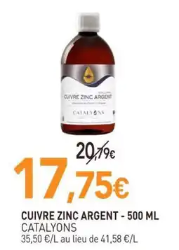 naturéO Catalyons CUIVRE ZINC ARGENT offre