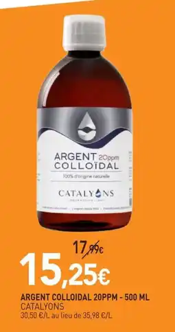 naturéO Catalyons Argent colloidal 20ppm offre