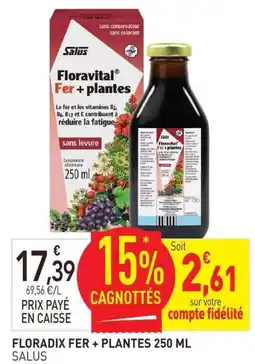 naturéO SALUS Floravital Fer + plantes offre
