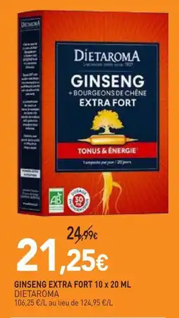 naturéO DIETAROMA GINSENG EXTRA FORT offre