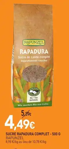 naturéO RAPUNZEL SUCRE RAPADURA COMPLET offre