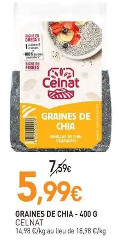 naturéO Celnat graines de chia offre