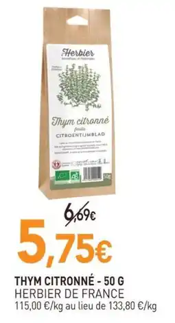 naturéO Herbier de france thym citronné offre