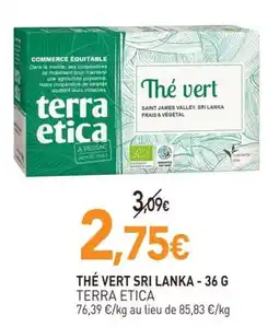 naturéO terra etica Thé vert offre