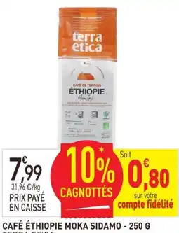 naturéO terra etica CAFÉ ÉTHIOPIE MOKA SIDAMO offre