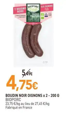 naturéO Bioporc boudin noir offre