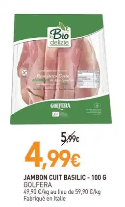 naturéO GOLFERA JAMBON CUIT BASILIC offre