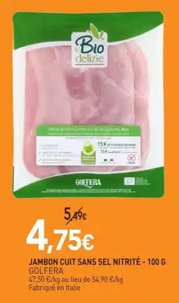 naturéO GOLFERA Jambon cuit sans sel nitrité offre