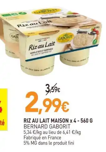 BERNARD GABORIT Riz au Lait