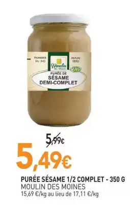 naturéO MOULIN DES MOINES PURÉE SÉSAME offre