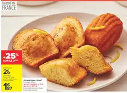 Carrefour Market 4 madeleines citron offre
