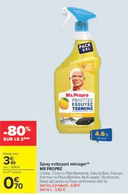 Carrefour Market MR PROPRE Spray nettoyant ménager offre