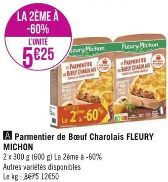 Géant Casino Fleury michon parmentier de bœuf charolais offre