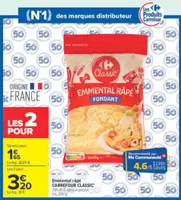 Carrefour Market Carrefour Classic Emmental râpé offre