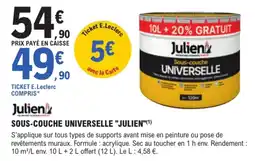 E.Leclerc Brico Julien Sous-couche Universelle offre