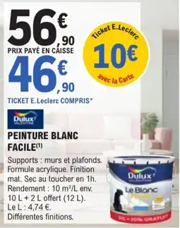 E.Leclerc Brico Dulux Peinture Blanc Facile offre