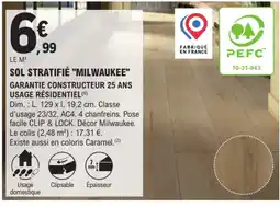 E.Leclerc Brico SOL STRATIFIÉ MILWAUKEE offre