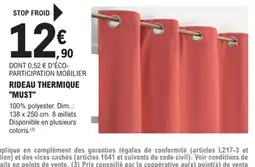 E.Leclerc Brico RIDEAU THERMIQUE "MUST" offre
