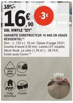 E.Leclerc Brico Izy sol vinyle offre