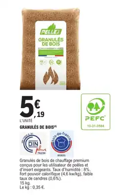 E.Leclerc Brico PELLEX Granulés de bois offre