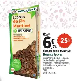 E.Leclerc Brico Beaux jours Écorces de Pin Maritime offre