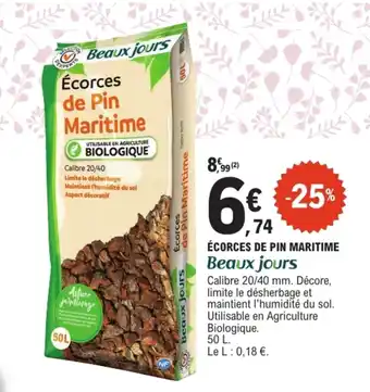 E.Leclerc Brico Beaux jours Écorces de Pin Maritime offre