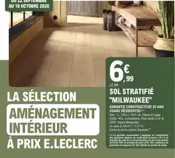 E.Leclerc Brico Milwaukee sol stratifié offre