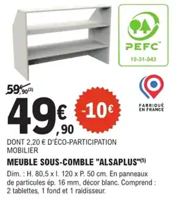 E.Leclerc Brico ALSAPLUS MEUBLE SOUS-COMBLE offre