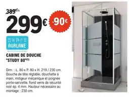 E.Leclerc Brico AURLANE CABINE DE DOUCHE "STUDY 80" offre