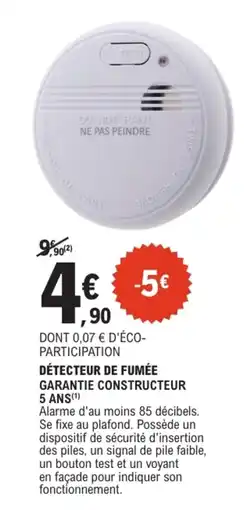 E.Leclerc Brico DÉTECTEUR DE FUMÉE offre
