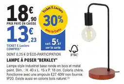 E.Leclerc Brico BERKLEY Lampe à poser offre