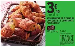E.Leclerc LES 3 MEUNIERS ASSORTIMENT DE PAINS AU CHOCOLAT ET CROISSANTS PUR BEURRE offre