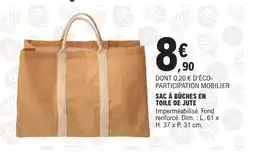 E.Leclerc Brico SAC À BÛCHES EN TOILE DE JUTE offre