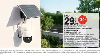 Caméra wifi solaire intérieure / extérieure rocky