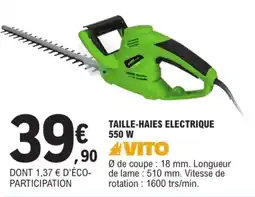 E.Leclerc Brico Vito taille-haies électrique 550W offre