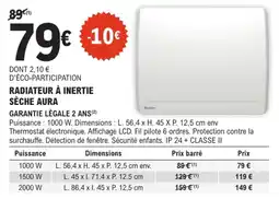 E.Leclerc Brico SÈCHE AURA RADIATEUR À INERTIE offre