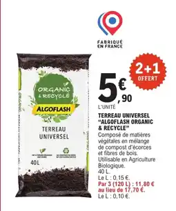 E.Leclerc Brico ALGOFLASH Terreau universel offre