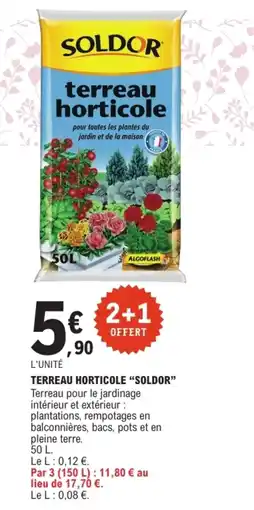 E.Leclerc Brico SOLDOR Terreau horticole offre