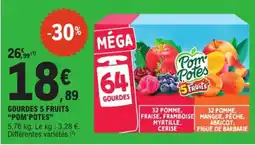 E.Leclerc Pom'Potes Gourdes 5 Fruits offre