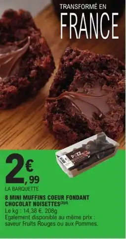 E.Leclerc POTZ Mini Muffins Coeur Fondant Chocolat Noisettes offre