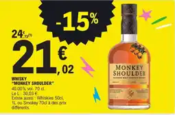 E.Leclerc MONKEY SHOULDER WHISKY offre