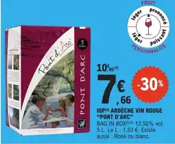 E.Leclerc Pont d'Arc IGP Ardèche Vin Rouge offre