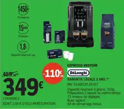 E.Leclerc Delonghi expresso broyeur offre