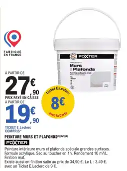 E.Leclerc Brico FOXTER Peinture murs et plafonds offre