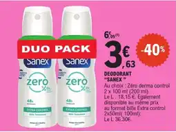 E.Leclerc Sanex deodorant offre