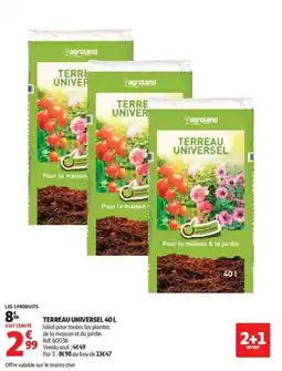 Auchan agroland Terreau universel offre