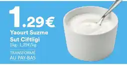 Hmarket Suzme Yaourt offre