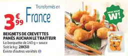 Auchan Supermarché AUCHAN LE TRAITEUR BEIGNETS DE CREVETTES PANÉS offre