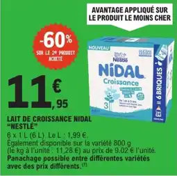 E.Leclerc NIDAL Lait de croissance offre